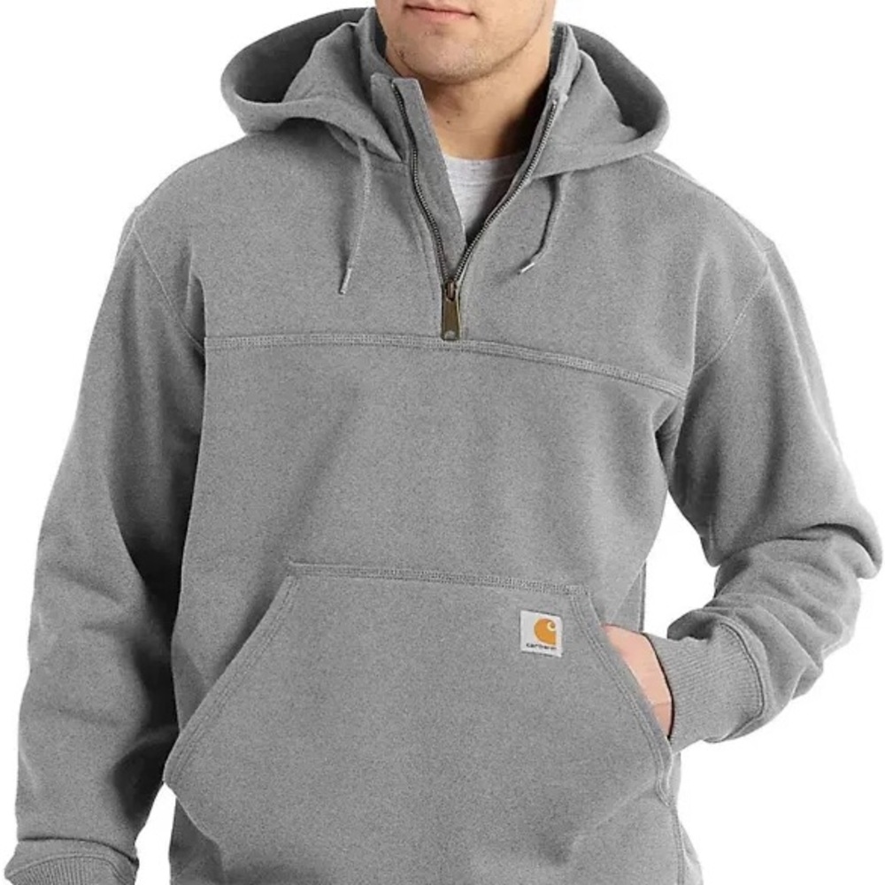 Carhartt Gray Hooded Sweatshirt Pullover